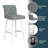 Dorreen Wood And Upholstered Tufted Adjustable Height Swivel Stool-49172511-49172508
