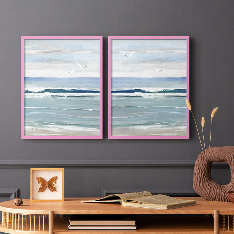 Impression encadrée Seagull Bay I-Premium - prête à être accrochée - aucun clou requis - aucun clou requis, H 15 po x l 24 po