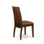 Chaises de salle à manger Ipswich - Chaises en bois massif en tissu de lin, ensemble de 2, acajou-919147103