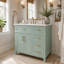 Meuble-lavabo de salle de bain de 36 pouces (91 cm) avec 4 tiroirs de rangement et porte à fermeture en douceur-1106623985