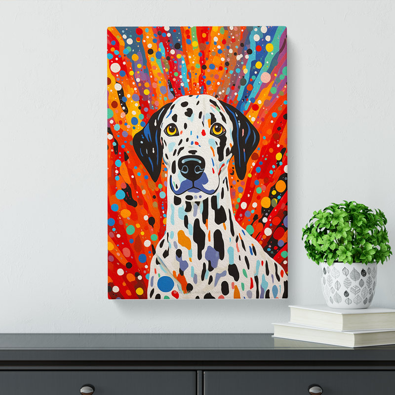 Dalmation Colour Field - Print, 60cm H x 40cm W x 3cm D