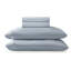 Ensemble de draps et de draps de qualité supérieure, mélange de jersey de nylon extensible, bleu - confort frais pour toutes les saisons