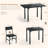 Foldable Dining Table Set Extendable Wood Top-933584952-918190849-933584958