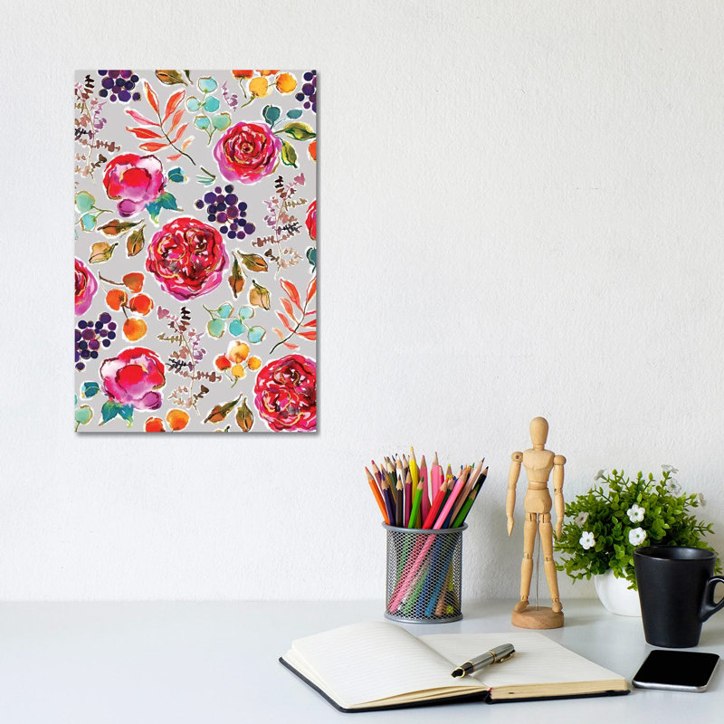 BloomsI 1 Piece Wrapped Canvas Wall Art, 20.32 cm H x 30.48 cm W