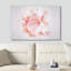 Grande fleur, aquarelle, rose, hibiscus, pétales de fleurs, éclaboussures, décor moderne, grande impression sur toile-101092619