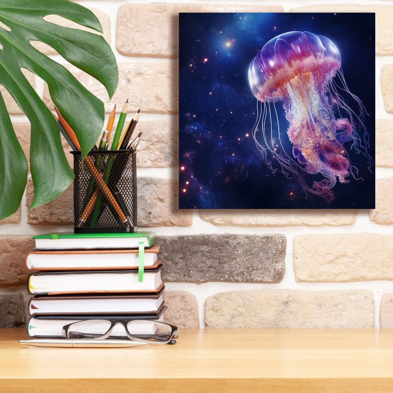 «Jelly Fish Giant» par Epic Portfolio, art mural sur toile, H 12 po x l 12 po x P 0,75 po