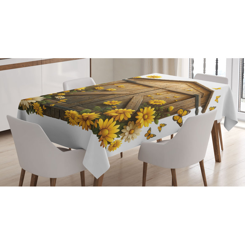 Rinu Rectangle No Pattern Microfiber Tablecloth, 90" Rectangle