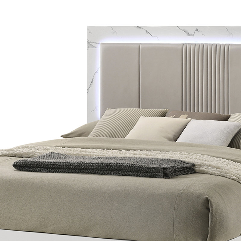 4E0541A40DBB48FC9B34458DEFC871F2, Queen, 3 Pcs: Bed, 2 Nightstands