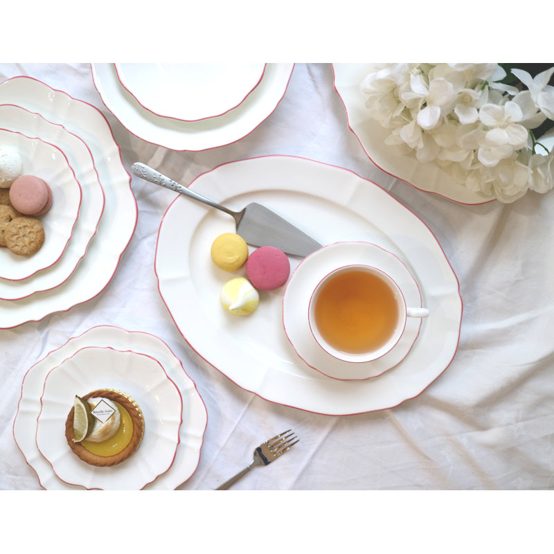 Amelie Bone China Teacup, Roseate