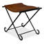 Mozambique Leather Accent Stool