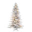 Vickerman 9' x 61" Flocked Winter Fir Artificial Pre-Lit Christmas Tree with 63 LED C7 and 1100 Warm White LED Italian Lights, Power Pole, 1818 Realistic Flocked PVC Tips, Power Pole and 6' Step On/Off Foot Switch Power Cord.-1739602887
