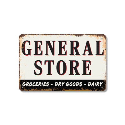 General Store Street 18 Inch x 24 Inch Novelty Aluminum Sign