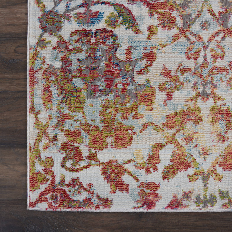 Tapis ivoire contemporain moderne Raymond, Rectangle 7 pi 10 po x 9 pi 10 po