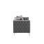 Causeuse en velours gris 63 po