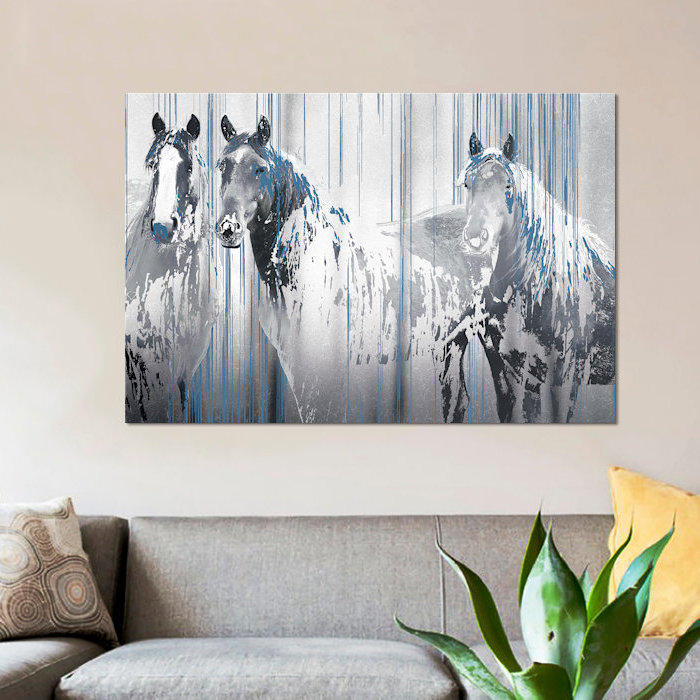 «Threes Company», reproduction d'impression sur toile, H 12 po x l 18 po x P 1,5 po, Toile tendue, Pas de tapis