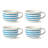 Dockside Blue Jumbo Chowder Bowls - Set of 4, 22 oz, Perfect for Soups, Stews, and Casual Dining - Durable Stoneware with Coastal Charm. Great for serving chowders, bisques, or noodle soups.