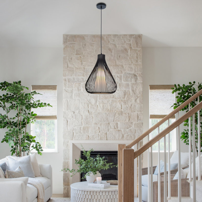 Luminaire suspendu en forme de lanterne de 13 po à 1 lumière à intensité variable