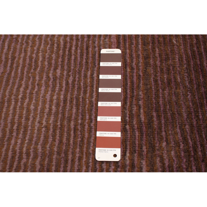 Tapis décoratif en laine noué à la main de conception unique 4 pi x 6 pi 2 po Aurabella noué à la main