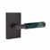 Emtek Select Privacy Leverset, Modern Rect. Rosette, T-Bar Stem, Green Marble Handle, CF