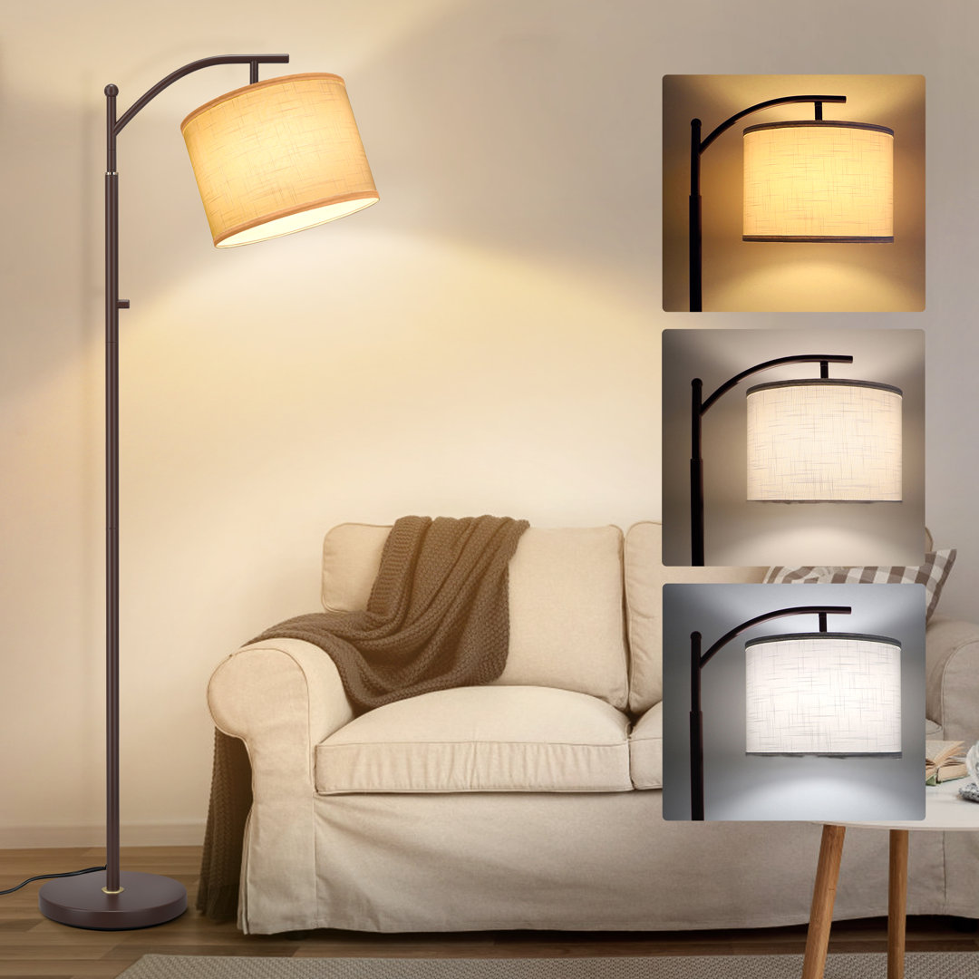 Sunna 63'' LED Arched Floor Lamp with Rotary Switch Winston Porter Base 