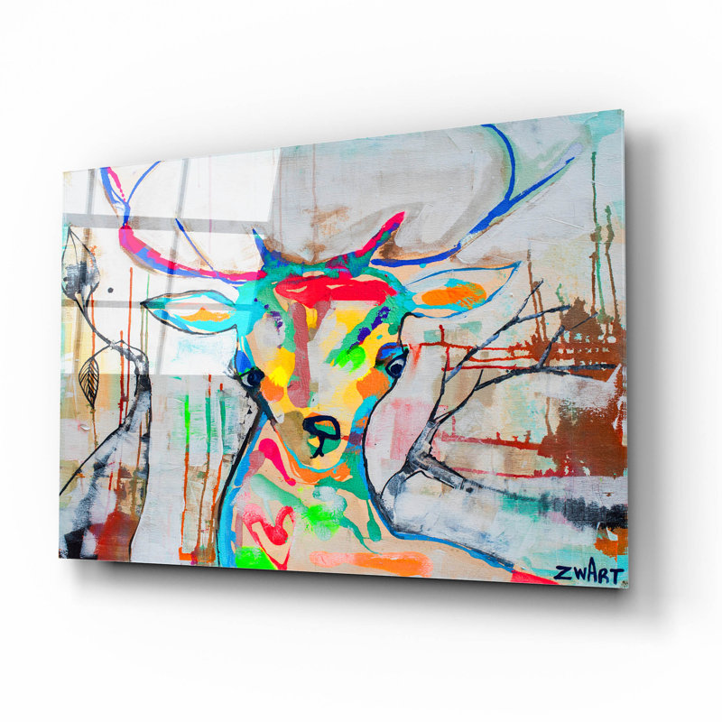 «Deer Soul» par Zwart, H 12 po x l 16 po x P 0,13 po