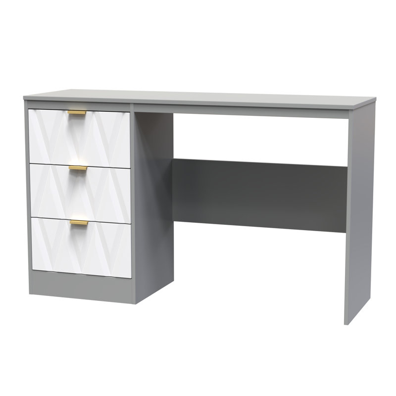 Besmir Dressing Table, White Matt/Dusk Grey
