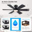 Ventilateur de plafond 46 po à 6 pales avec ensemble d'éclairage et télécommande-907771958-907771961