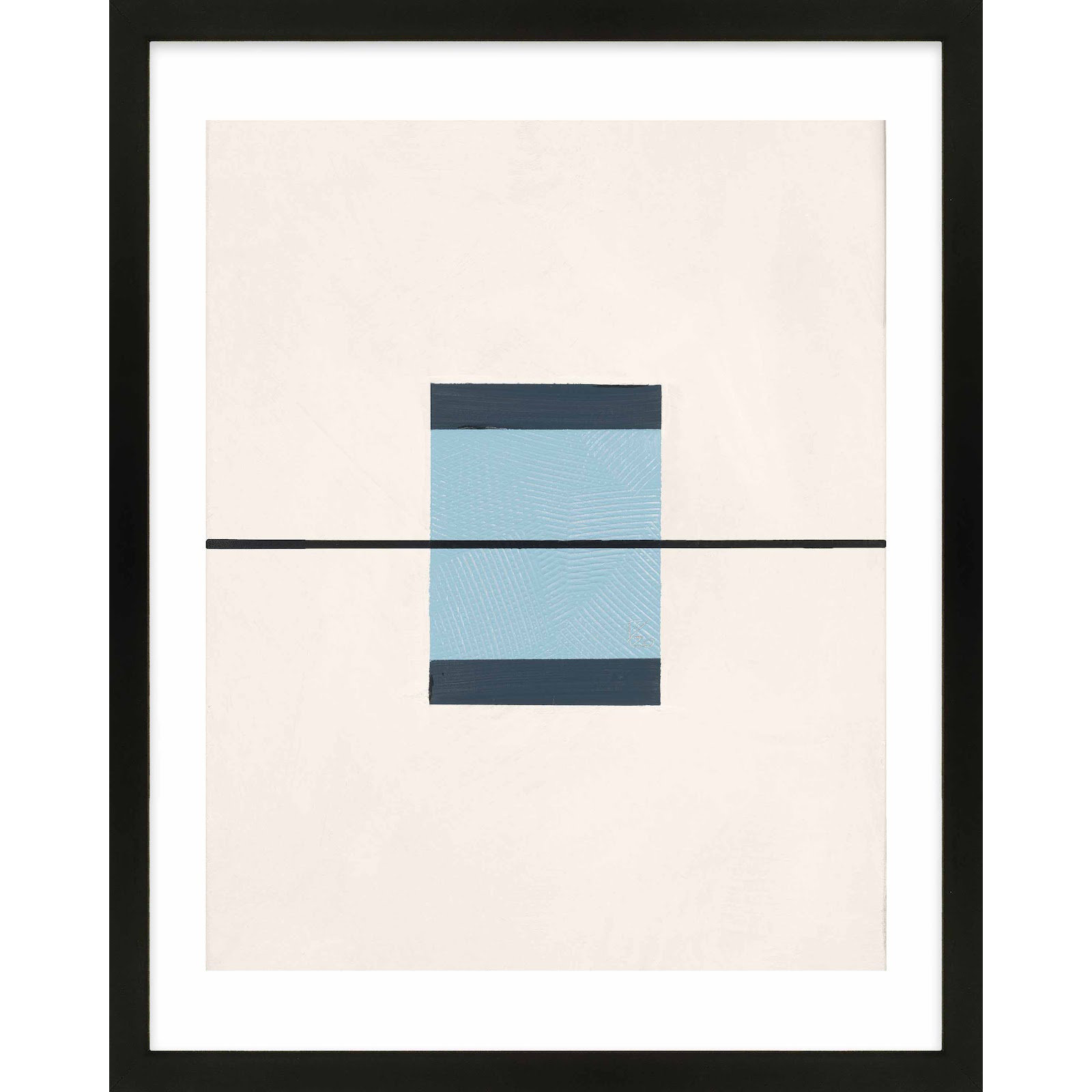 Black And Blue 1 by Robert Kamnatnik, Black, 30" H x 24" W x 1.25" D