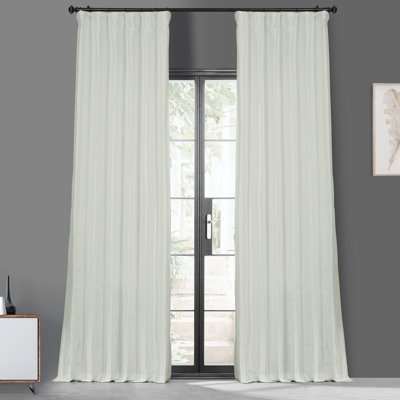 Avedon Rod Pocket Blackout Thermal Faux Silk Taffeta Single Curtain Panel