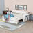 Wood Daybed with Removable Desk, Storage Drawers and Shelves-898254800-898254802