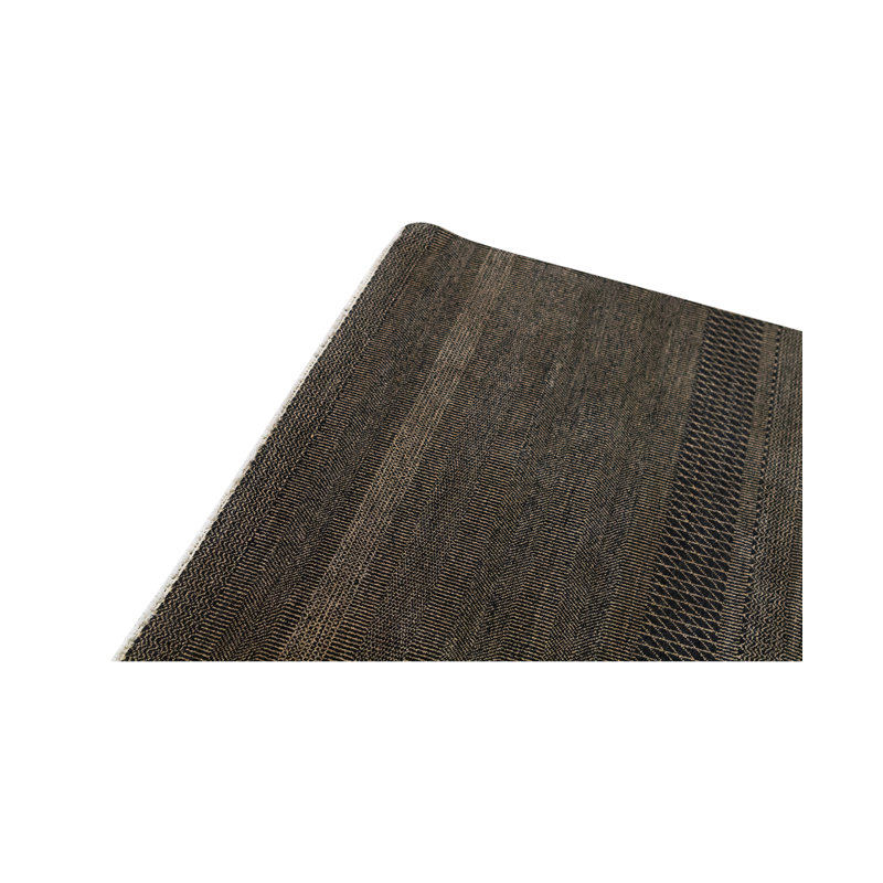 Tapis noir et doré de haute qualité noué à la main
