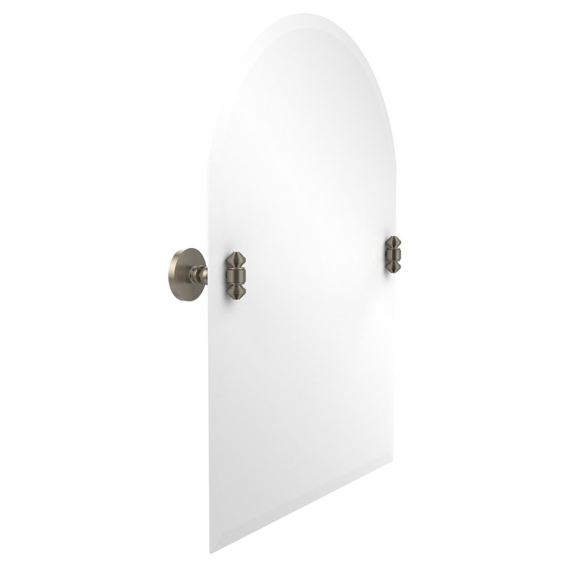 Miroir supérieur arqué 21 "x 26" Marchmont, Étain antique