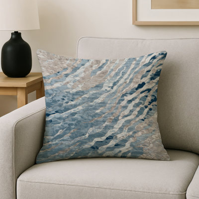 Coussin décoratif intérieur / extérieur bleu Modern Modern