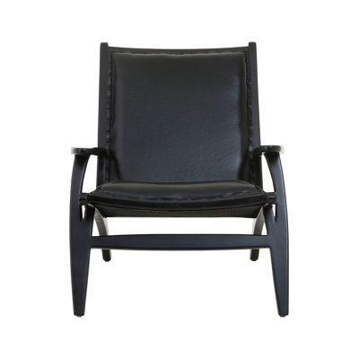 Maci Leather Wingback Chair