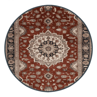 Machine Washable Persian Brown Area Rug