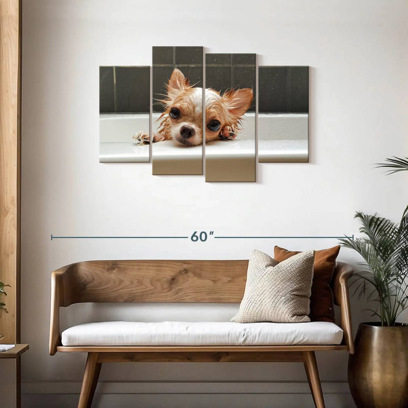 Brampt Chihuahua Bathing, H 27 po x l 43 po