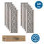 Tapis d'escalier biseauté pour marche en bois Tapis à poil long blanc / gris Lavable à la machine avec envers en caoutchouc-861053466-829174345