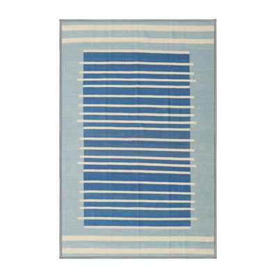 Tapis abstrait gris / bleu ciel
