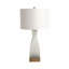 Lampe de table 28 "en verre Casetta, transparent / blanc