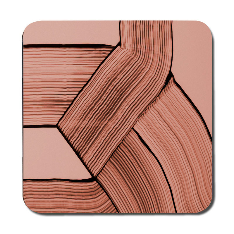 Elegant Blush Pink Wood Grain Placemats And Coasters Set