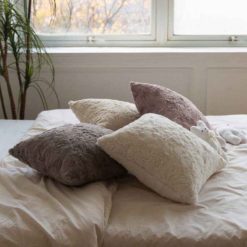 (Couvertures avec insert) Ensemble de 4 coussins décoratifs moelleux