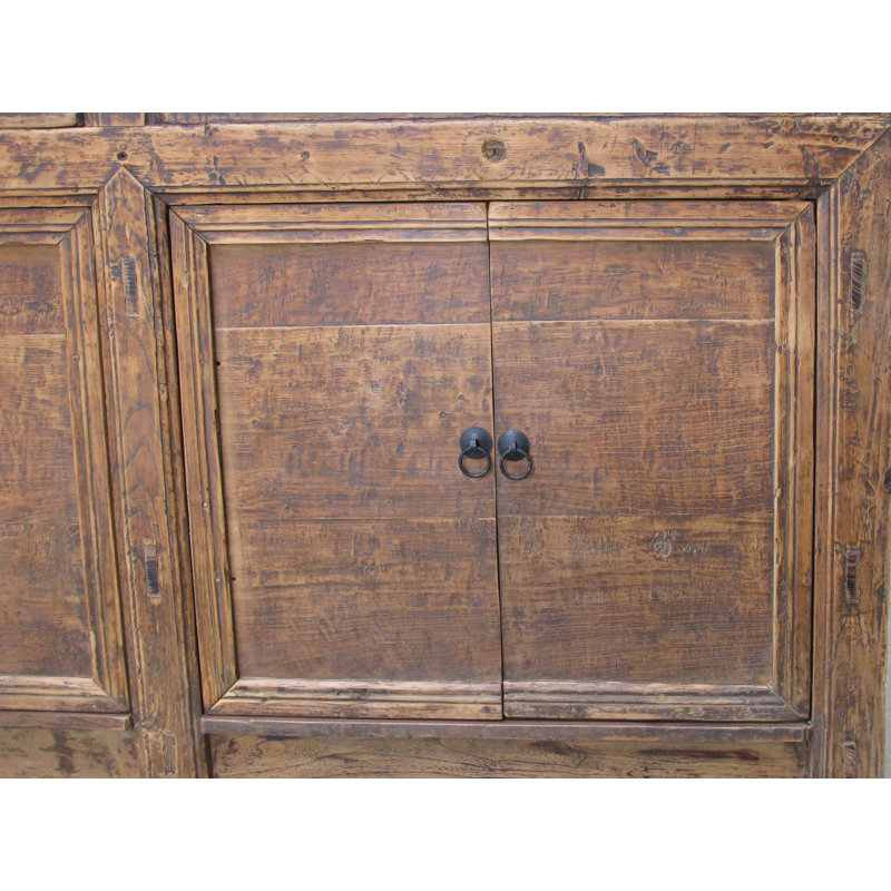 Aged Poplar 3 Door Cabinet