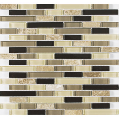Carreau de mosaïque murale en verre 12 po x 12 po Victory Brick
