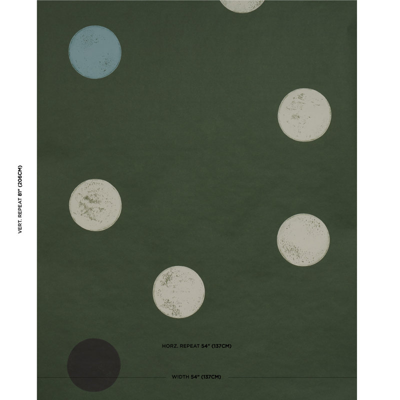 Papier peint Schumacher X Backdrop Monte Carlo, Vert profond