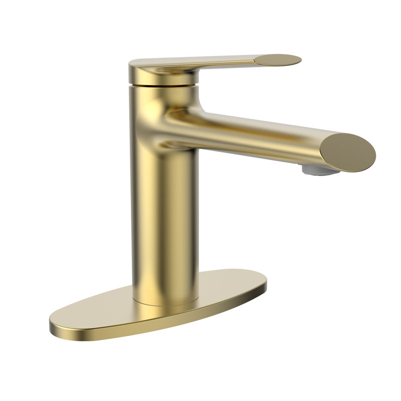 Belanger Single-handle Bathroom Faucet with Drain Assembly, Matte Gold 