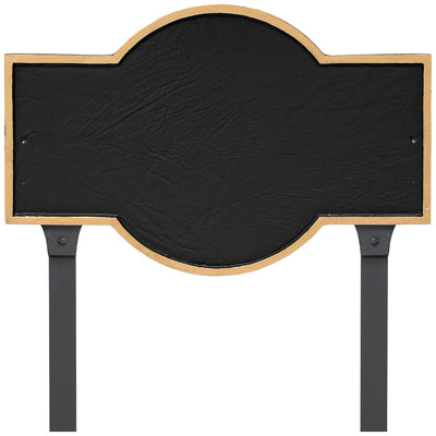 Plaque d'adresse rectangulaire avec piquets Canterbury
