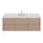   Setsuko 61 Inch Wall-Mounted Single Oval Sink Bathroom Vanity with Pure White Quartz Countertop 1.5 Inch in Mocha-590156734-590156732
