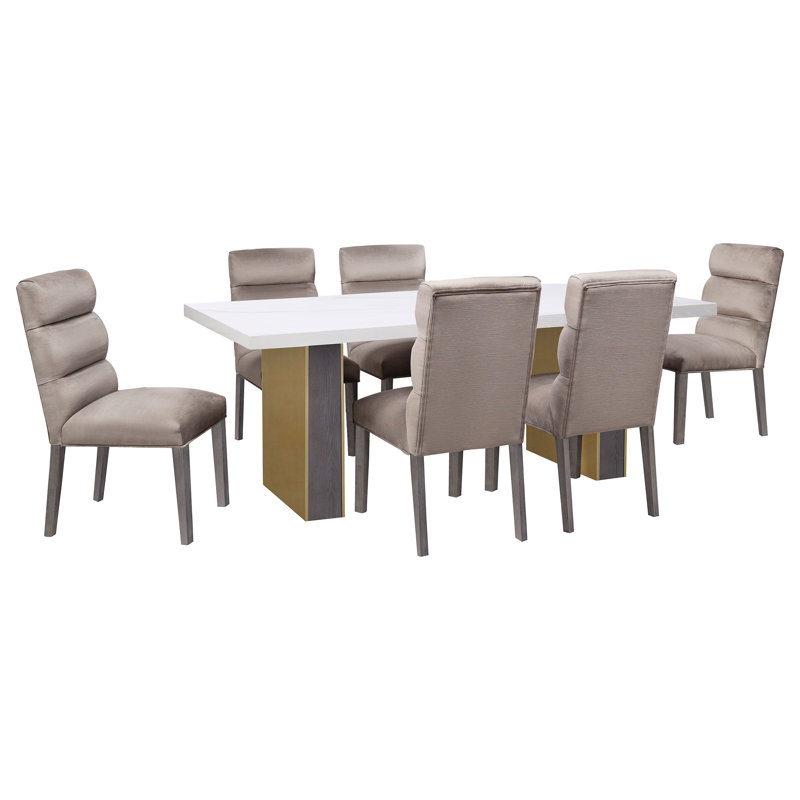 Chaise d'appoint rembourrée en velours Ferah, Velours brun