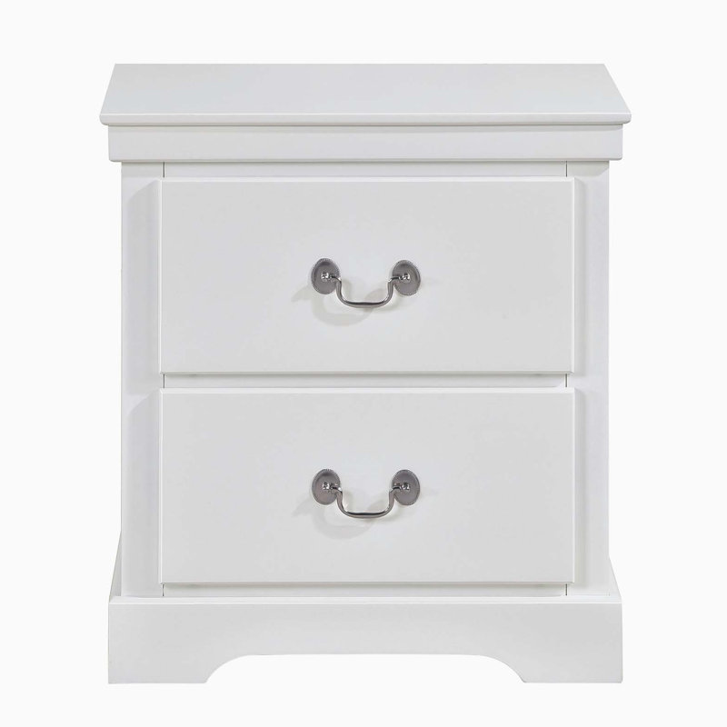 Table de chevet en bois 1pc, Blanc