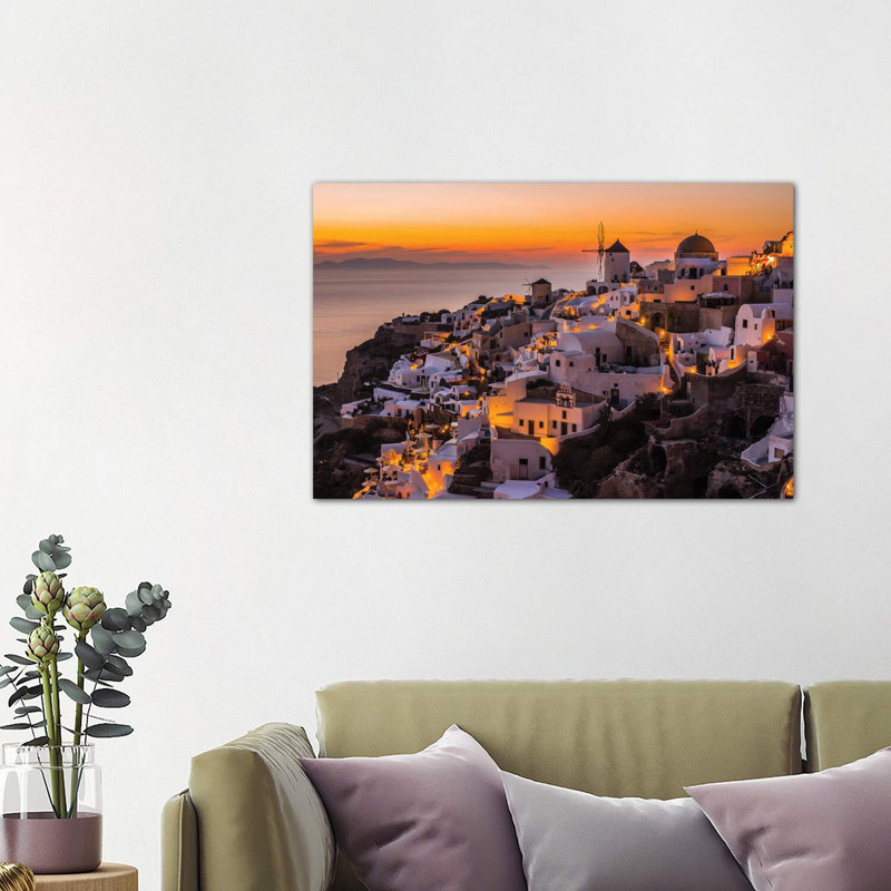 Calispera Santorini by Andreas Agazzi - Wrapped Canvas Print, 101.6 cm H x 66.04 cm W x 1.91 cm D